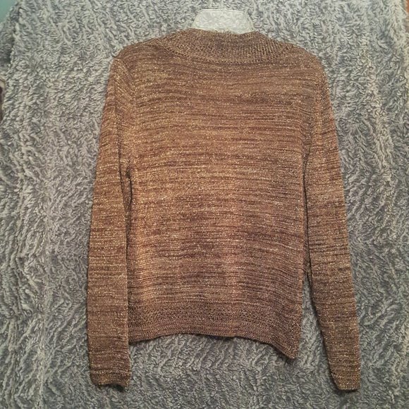 Chico's Gold Metallic Bolero Style Cardigan SZ3 (XL) - Picture 2 of 3
